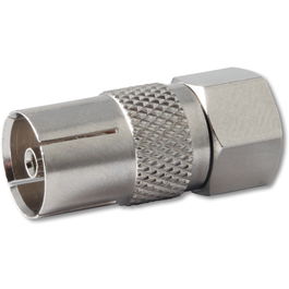 Kathrein EMU 06 Adaptador Conector F Macho a IEC Hembra Níquel