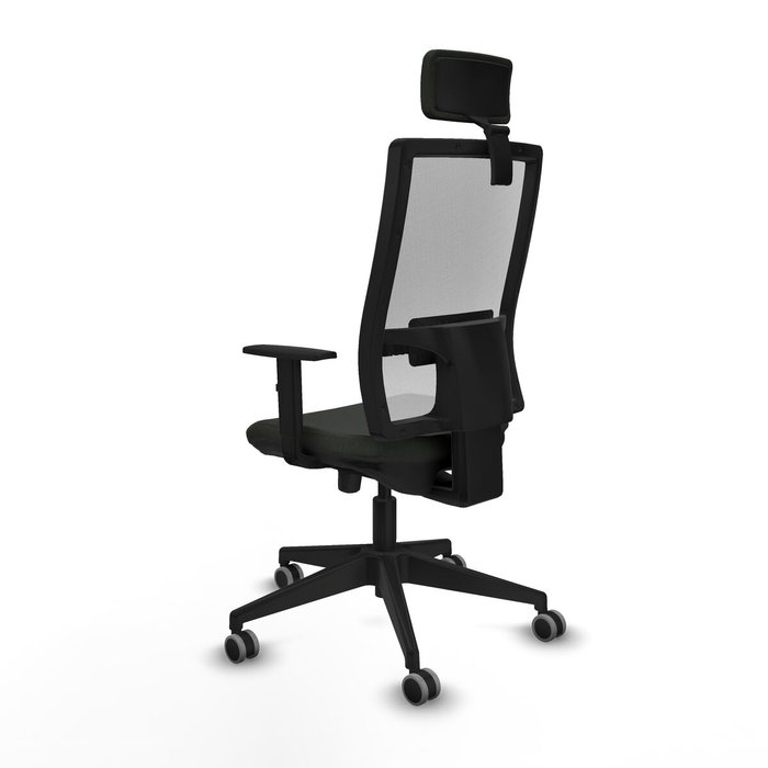 PIQUERAS Y CRESPO Silla de oficina Horna con mecanismo Sincro/Traslack, Negro y Blanco
