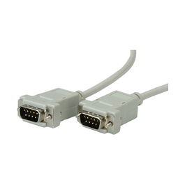 VALUE RS232 Cable DB918M DB9 Macho a Macho 1.8 m Gris