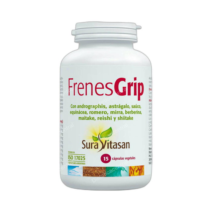 Sura Vitasan Frenesgrip 15 Cápsulas - Complemento para el Sistema Inmune con Equinácea, Saúco y Plantas - Sura Vitasan Frenes Grip 15 Cap. Sura Vitasan Frenesgrip 15 Cápsulas - Complemento para el Sistema Inmune con Equinácea, Saúco y Plantas - Sura Vitasan Frenes Grip 15 Cap.