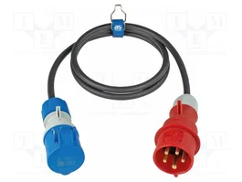 AS SCHWABE Prolongador de alimentación H07RN-F 3G2,5mm2 1,5m Negro