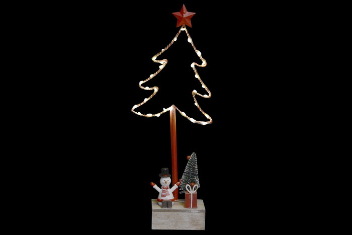 DKD Home Decor Árbol Navidad Tradicional Rojo 7 x 38 x 15 cm (4 Unidades)