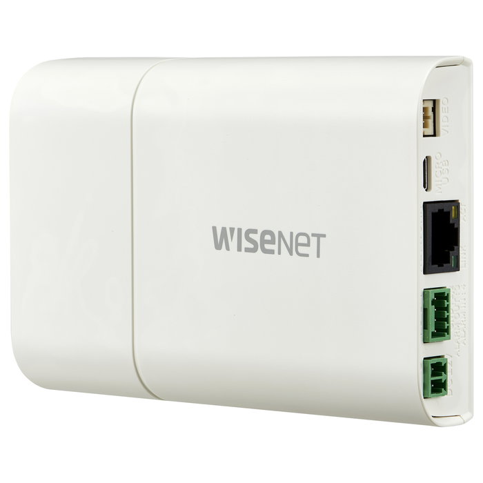 Hanwha Wisenet Cámara IP de Seguridad Interior 2MP XNB-6001 Box, PTZ Digital, 1080p Full HD, PoE, Alarma y Seguimiento Inteligente, Marfil