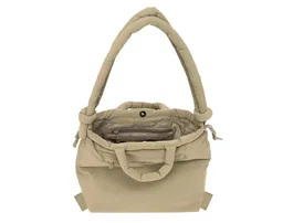 Safta Bolso Mochila Moos Cápsula Acolchado Beige