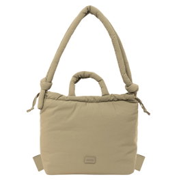 Safta Bolso Mochila Moos Cápsula Acolchado Beige
