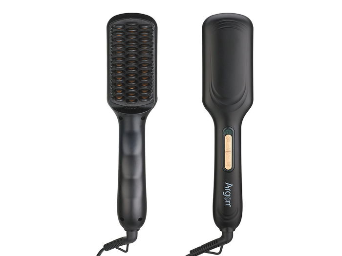 Argon Cepillo Alisador 40W Negro/Oro, Plástico/Cerámica 26 x 4.7 x 6 cm (Set de 6)