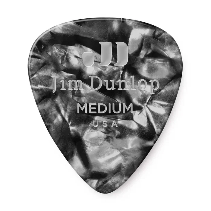 DUNLOP Pack 72 Púas Genuine Celluloid Classic Negro Perlado - Medium DUNLOP Pack 72 Púas Genuine Celluloid Classic Negro Perlado - Medium