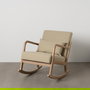 Mecedora Natural-Beige Tejido-Madera 66 X 88 X 80 cm