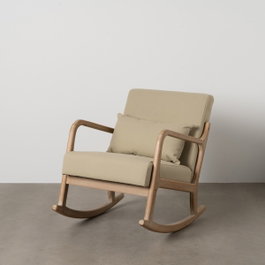 Ixia Mecedora Natural-Beige Tejido-Madera