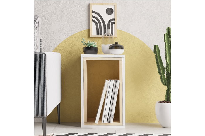 Hanah Home Mesa Lateral Sapphire Oak, White 30x50x25 cm Roble Zafiro Blanco