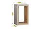Hanah Home Mesa Lateral Sapphire Oak, White 30x50x25 cm Roble Zafiro Blanco