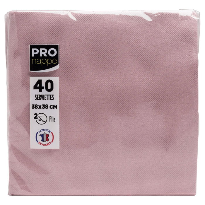 PROnappe Servilletas de Tela Rosa 38,0 x 38,0 cm