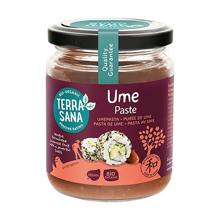 Terrasana Pasta Umeboshi 250g - Bote de Cristal con Ume y Shiso Terrasana Pasta Umeboshi 250g - Bote de Cristal con Ume y Shiso