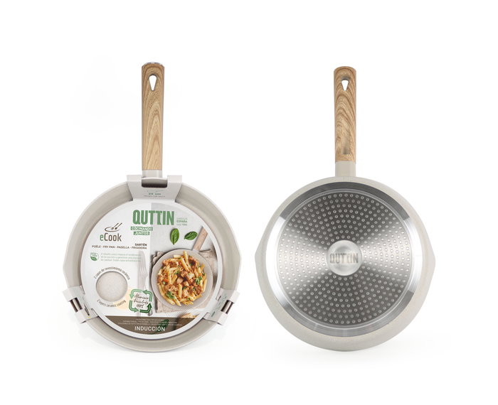 Quttin Sartén Ecook de 24 cm con revestimiento antiadherente - Diámetro 24.7 cm (6 Unidades)