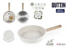 Quttin Sartén Ecook de 24 cm con revestimiento antiadherente - Diámetro 24.7 cm (6 Unidades)