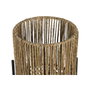 DKD Home Decor Set de 2 Maceteros de Metal y Fibra 24x24x77 Negro y Natural