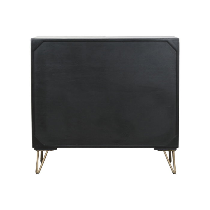 DKD Home Decor Aparador Colonial Negro Dorado 45 x 75 x 81 cm