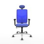 PIQUERAS Y CRESPO Silla de oficina Motilla con mecanismo Sincro/Traslack Azul