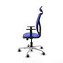 PIQUERAS Y CRESPO Silla de oficina Motilla con mecanismo Sincro/Traslack Azul
