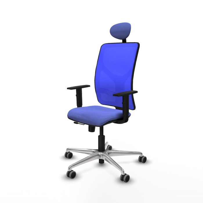 PIQUERAS Y CRESPO Silla de oficina Motilla con mecanismo Sincro/Traslack Azul