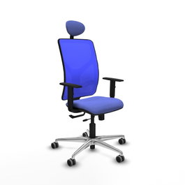 PIQUERAS Y CRESPO Silla de oficina Motilla con mecanismo Sincro/Traslack Azul