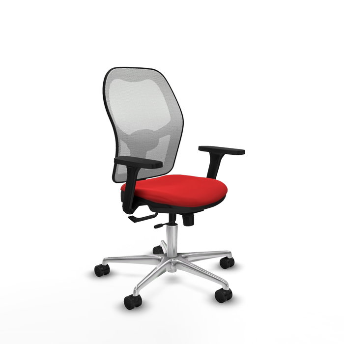 PIQUERAS Y CRESPO Silla de oficina Jorquera con mecanismo Sincro/Traslack, Rojo y Blanco PIQUERAS Y CRESPO Silla de oficina Jorquera con mecanismo Sincro/Traslack, Rojo y Blanco