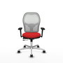 PIQUERAS Y CRESPO Silla de oficina Jorquera con mecanismo Sincro/Traslack, Rojo y Blanco
