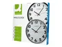 Reloj de Pared Q-connect Redondo Plástico Oficina 34 cm Marco Negro