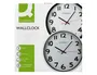 Reloj de Pared Q-connect Redondo Plástico Oficina 34 cm Marco Negro