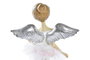 DKD Home Decor Figura Navidad Ángel Blanco Rosa Resina 9 x 17 x 11 cm (2 Unidades)