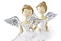 DKD Home Decor Figura Navidad Ángel Blanco Rosa Resina 9 x 17 x 11 cm (2 Unidades)