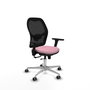 PIQUERAS Y CRESPO Silla de oficina Jorquera con mecanismo Sincro/Traslack, Rosa y Negro