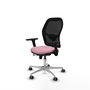 PIQUERAS Y CRESPO Silla de oficina Jorquera con mecanismo Sincro/Traslack, Rosa y Negro