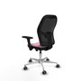 PIQUERAS Y CRESPO Silla de oficina Jorquera con mecanismo Sincro/Traslack, Rosa y Negro