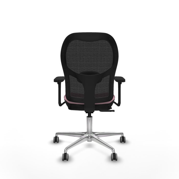 PIQUERAS Y CRESPO Silla de oficina Jorquera con mecanismo Sincro/Traslack, Rosa y Negro