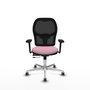 PIQUERAS Y CRESPO Silla de oficina Jorquera con mecanismo Sincro/Traslack, Rosa y Negro