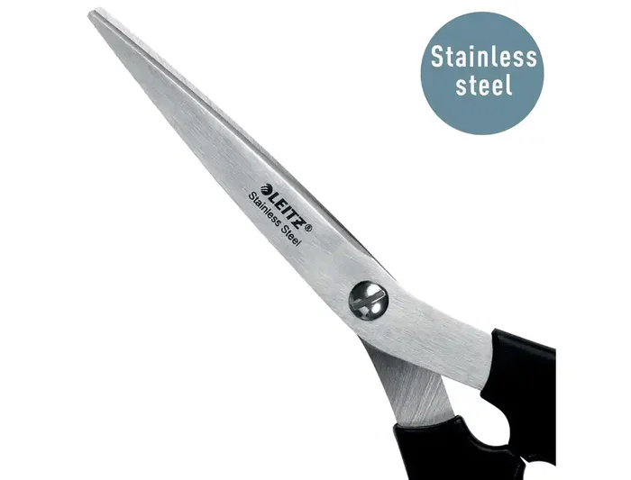 Leitz Tijeras de Oficina Acero Inoxidable 165 mm Color Negro