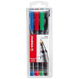 Stabilo Marcador Permanente Ohpen Universal Punta Fina 0,7 mm - Estuche con 5 Unidades - Set Multicolor (Set de 5)
