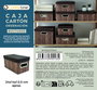 Inde Caja Multiusos de Cartón con Tela, Dimensiones 27.5 x 16.8 x 3.7 cm, Confortime (24 Unidades)
