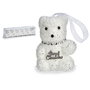 Set Adornos de Navidad Krist+ Blanco Plateado Oso 5,5 x 7 x 5,5 cm (12 Unidades)