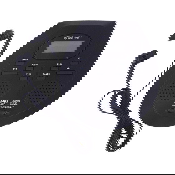 Denver DMP-395B Reproductor de CD Portátil con Altavoces, Negro, Lectura de CD-R/CD-RW/MP3, Memoria Anti-Sacudidas 100s, Funciona con Baterías