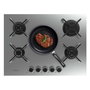 Cecotec Placa de gas 5 fuegos Bolero Squad G 5400S 10400W inox WOK encendido seguro