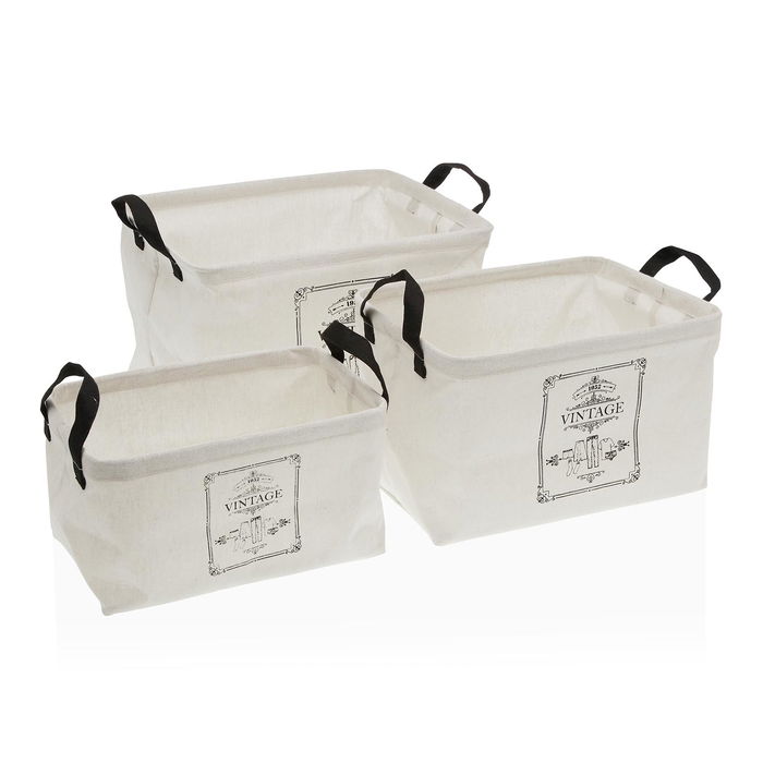 Cesta Versa Adele Grande Poliéster 25 x 22 x 35 cm Fusion