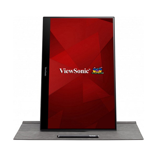 ViewSonic TD1655 Monitor Portátil Táctil 15.6 Pulgadas Full HD IPS USB-C y Mini HDMI, Negro/Plata
