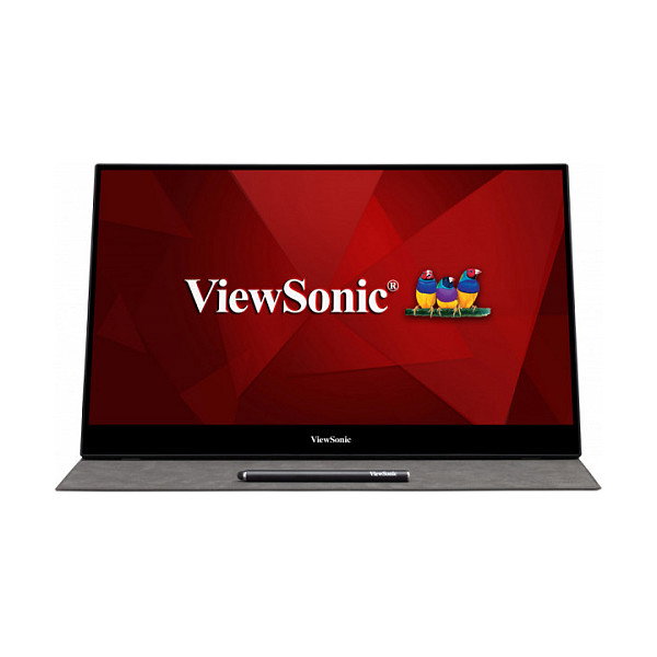 ViewSonic TD1655 Monitor Portátil Táctil 15.6 Pulgadas Full HD IPS USB-C y Mini HDMI, Negro/Plata