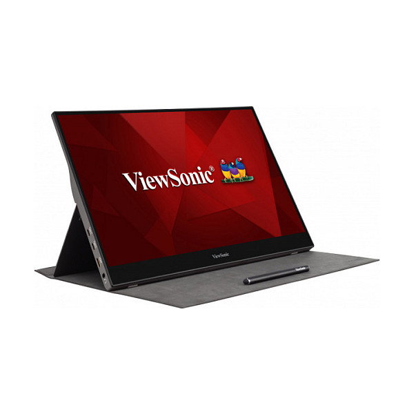 ViewSonic TD1655 Monitor Portátil Táctil 15.6 Pulgadas Full HD IPS USB-C y Mini HDMI, Negro/Plata