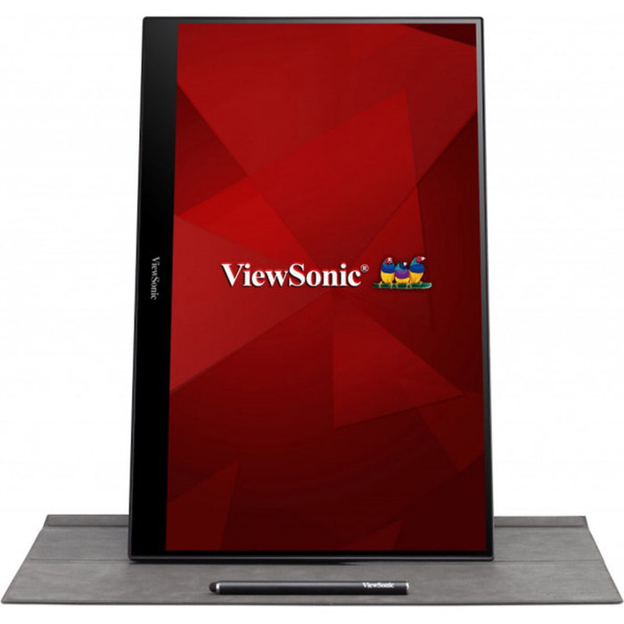 ViewSonic TD1655 Monitor Portátil Táctil 15.6 Pulgadas Full HD IPS USB-C y Mini HDMI, Negro/Plata