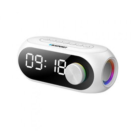 BLAUPUNKT Altavoz Bluetooth con Reloj Despertador, Radio FM, Entradas USB/AUX/SD - Altavoz Multifuncion