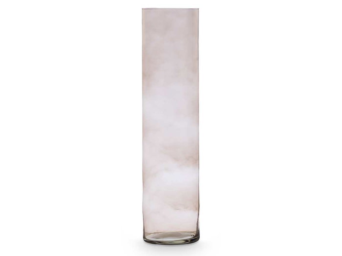 Giftdecor Jarron Cilindro de Cristal Gris 15 cm Diámetro x 60 cm Alto