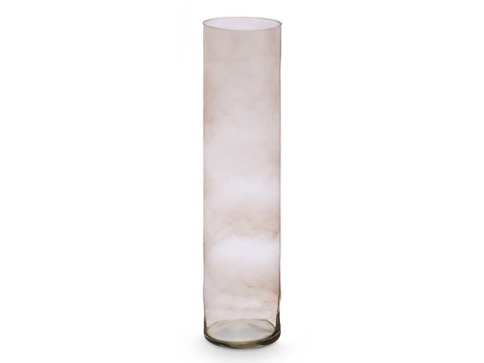Giftdecor Jarron Cilindro de Cristal Gris 15 cm Diámetro x 60 cm Alto